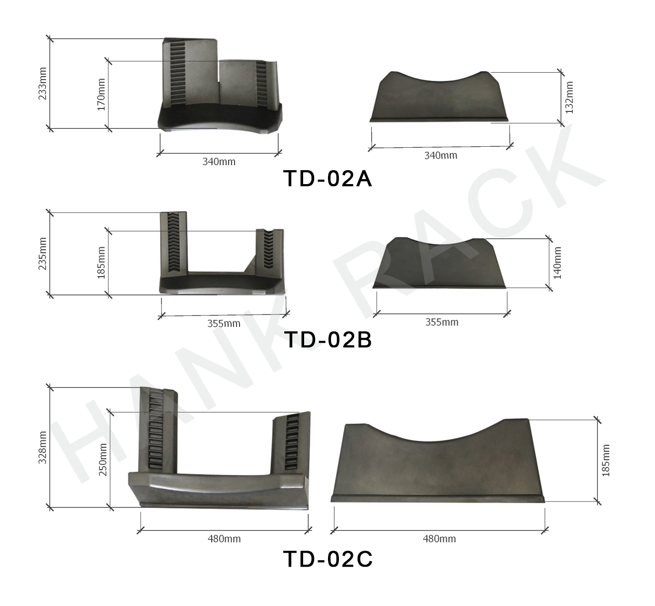 Plastic tire stand size